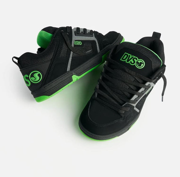 DVS Comanche Skate Shoes Black Charcoal Lime
