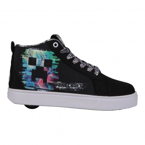 Heelys x Minecraft Racer 20 MID MMC - Black / White - Skatewarehouse.co.uk