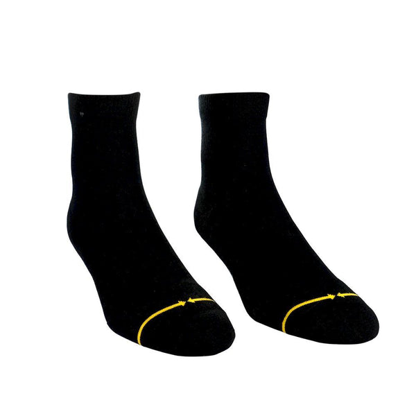 Merge4 Black Repreve and Organic Cotton Quarter Crew Socks - Skatewarehouse.co.uk