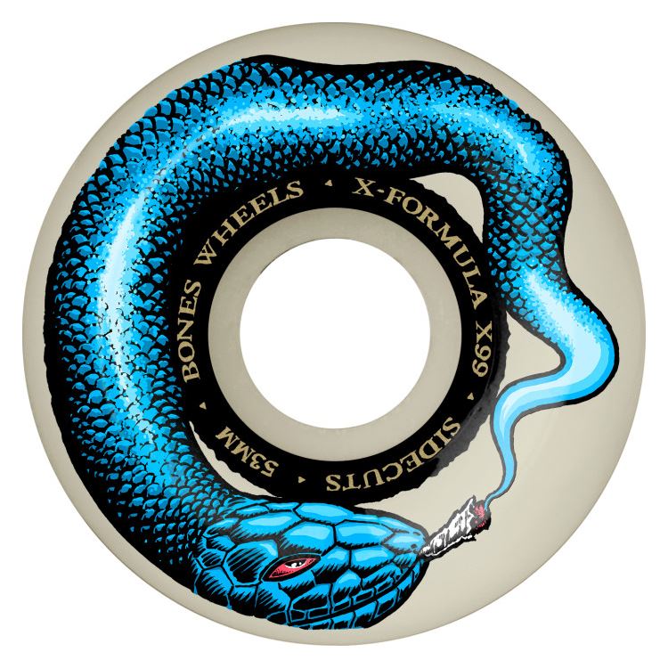 BONES Skateboard Wheels 'Smokin Snake' 99A V5 (Sidecut) - Skatewarehouse.co.uk
