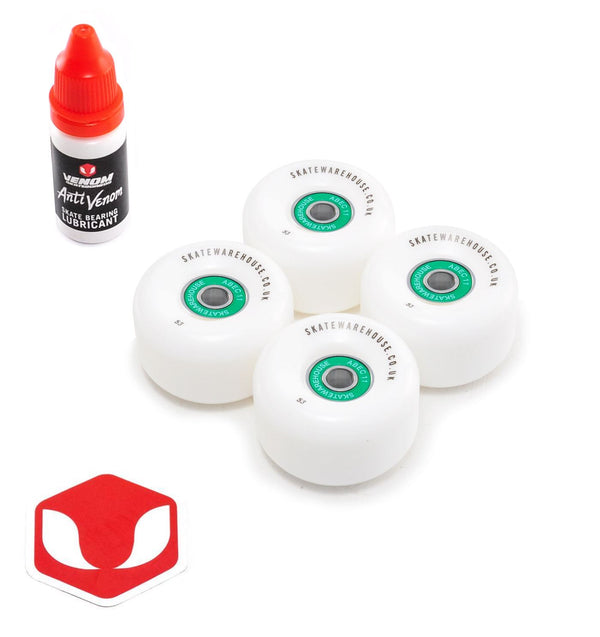 Skatewarehouse Conical Wheels with ABEC 11 Bearings Pre Installed - Skatewarehouse.co.uk