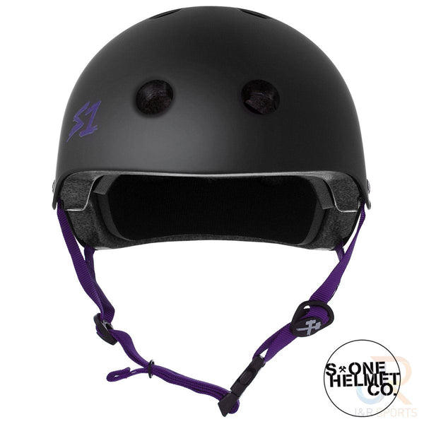 S1 Lifer Helmets - Black Matt inc Purple Strap