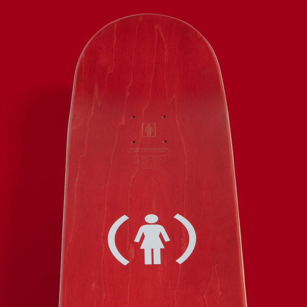 Girl Skateboard (RED) Stripe Breana Geering Skateboard Deck - 8.5