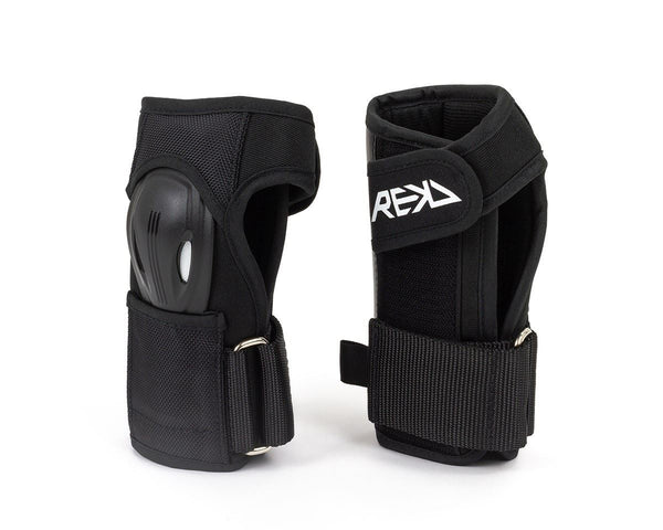 REKD Pro Skateboard Skate Scooter BMX Wrist Guards - Black - Skatewarehouse.co.uk