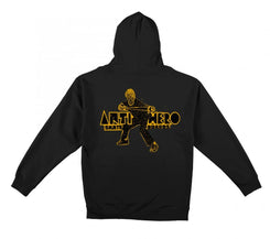 Anti Hero Hoody Slingshot II - Black / Gold Prints - Skatewarehouse.co.uk