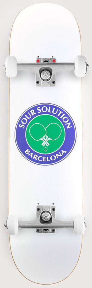 Sour Social Club White Complete Skateboard - 8.25" - Skatewarehouse.co.uk