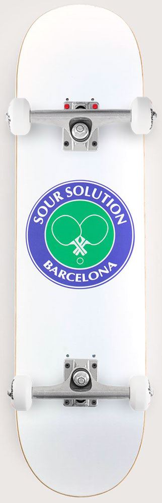 Sour Social Club White Complete Skateboard - 8.25