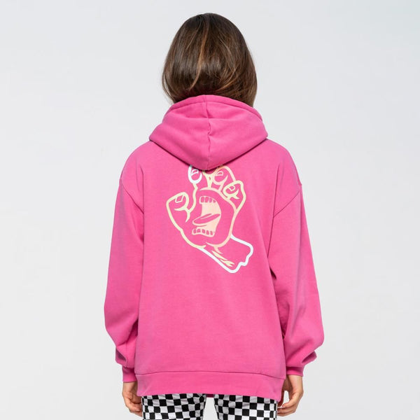 Santa Cruz Womens Hood Hand In Colour Chest Hood - Pink Guava - Skatewarehouse.co.uk