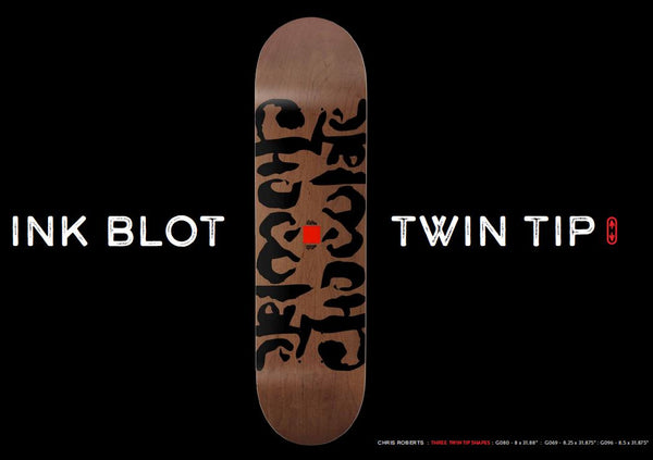 Chocolate Skateboard Ink Blot Brown Chris Roberts Twin Tip Skateboard Deck - 8.5