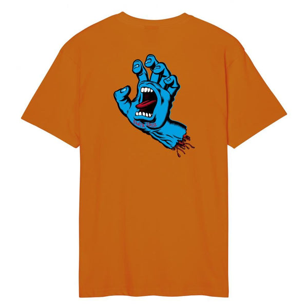 Santa Cruz T-Shirt Screaming Hand Chest T-Shirt - Amber - Skatewarehouse.co.uk