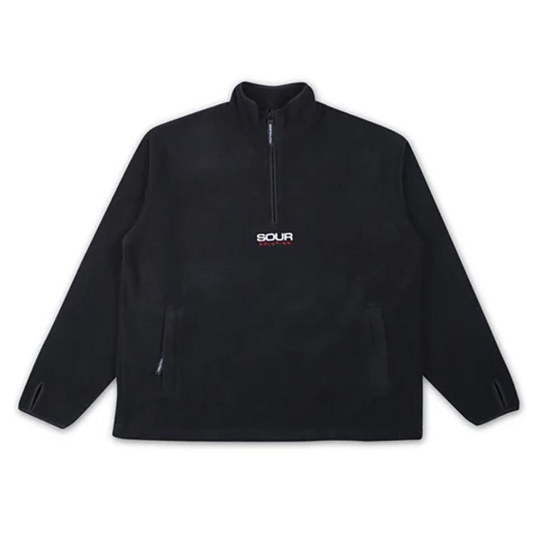 Sour Solution Half Zip Micro Fleece Black - Skatewarehouse.co.uk