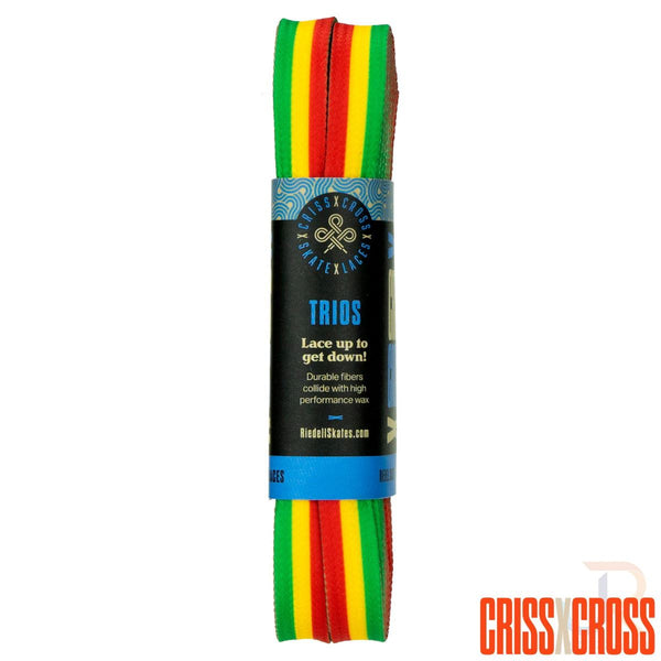 Criss Cross X Derby Laces - Trio - Grn / Red / Yel - 90