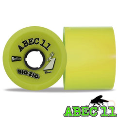 ABEC 11 - Reflex Bigzigs - Lemon - 75 / 83A - Set 4 Skateboard Wheels - 75mm