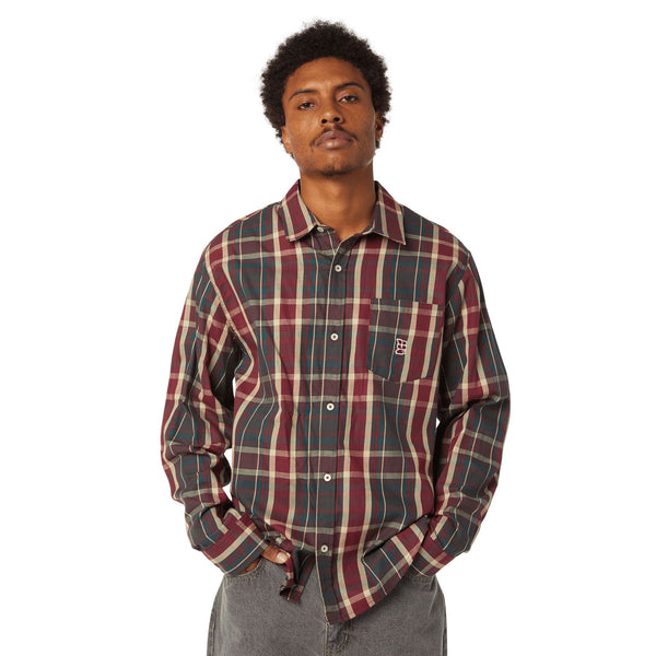 Megablast Plaid L / S Shirt (Deep Wine)