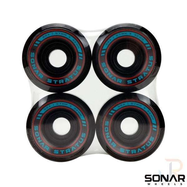 Sonar (4) Stratus - Black - / 98a Skateboard Wheels - 57mm
