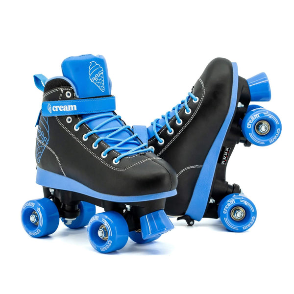 CREAM Scoop Quad Roller Skates, Adjustable - Vivid, Black / Blue