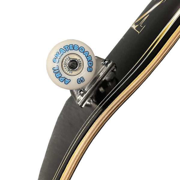 April Skateboards OG Logo Mini Gold / Black Complete Skateboard - 7.0
