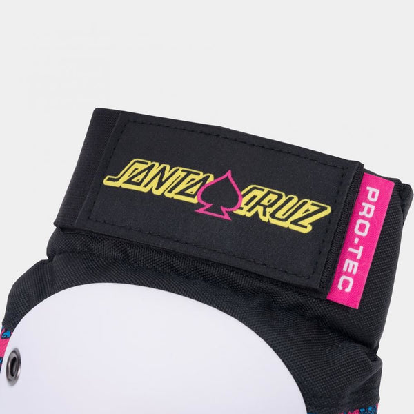 Pro-Tec Pads X Santa Cruz Street Adult 3-PK Pad Set Open - Black / White / Pink