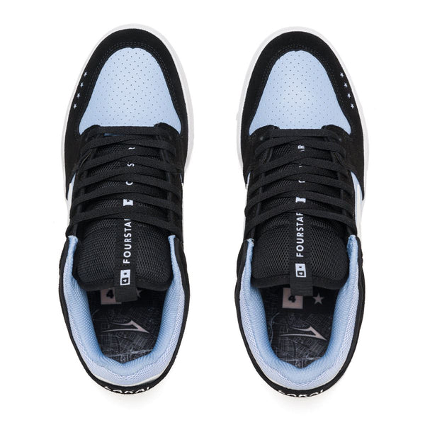 Lakai x Fourstar Telford Low Skate Shoes - Light Blue/Black - Skatewarehouse.co.uk