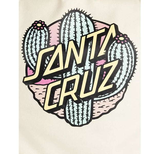 Santa Cruz Crew Cactus Dot Crew - Unbleached Cotton - Skatewarehouse.co.uk