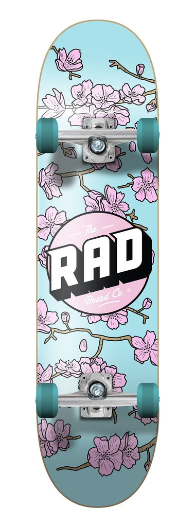 Rad Cherry Blossom Dude Crew Complete Skateboard Pink/Blue 7.75" - Skatewarehouse.co.uk