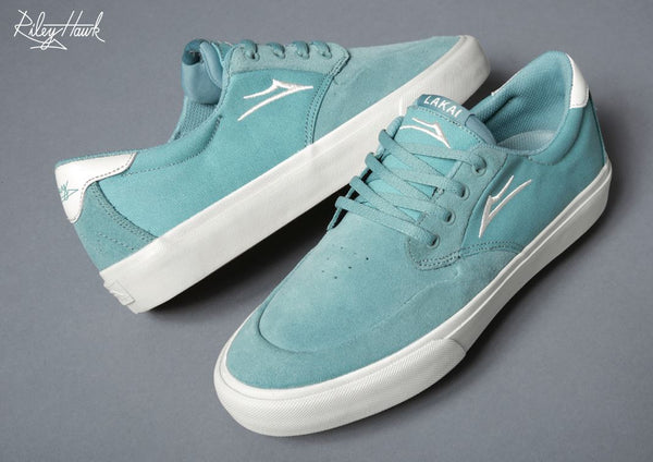 Lakai Riley 3 Fog Suede Skate Shoes - Skatewarehouse.co.uk