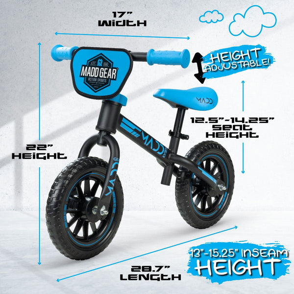 Madd MY 1st Bmx Balance Bike - Black / Blue Accessories