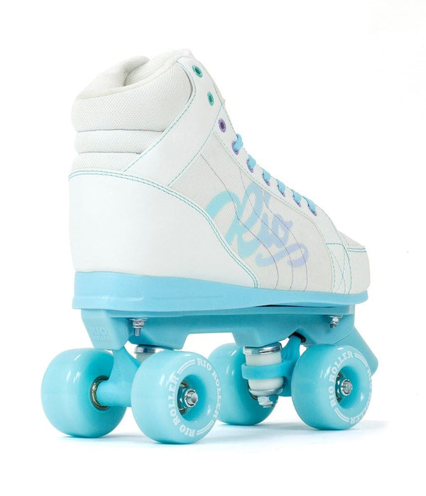Rio Roller Lumina Quad Skates - White / Blue - Skatewarehouse.co.uk