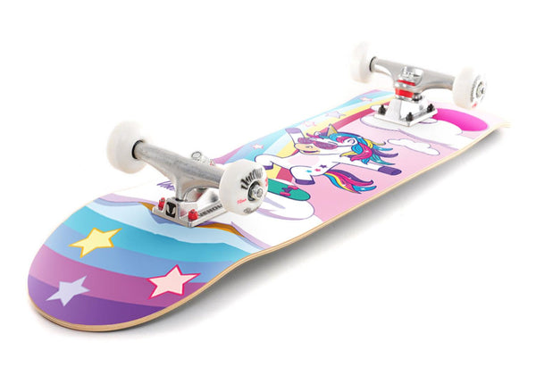 Venom Unicorn Flip Kids Mini Junior Complete Skateboard Bundle - 7.25