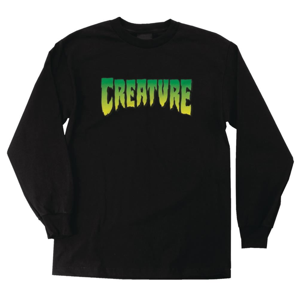 Creature L/S T-Shirt Creature Logo - Black - Skatewarehouse.co.uk