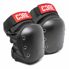 CORE Protection Street Pro Knee Pads - Classic (Velcro Tags - Red+ Black)