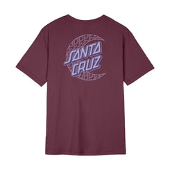 Santa Cruz Womens T-Shirt Imprint Moon Dot T-Shirt - Dark Cherry - Skatewarehouse.co.uk