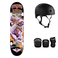 Fracture Jon Horner Elfin Safety x Venom Custom Multi Complete Skateboard Bundle - SFR Helmet & Pads - 7.75"
