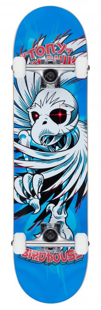 Birdhouse Stage 1 Blue Spiral Tony Hawk Complete Skateboard - 7.75