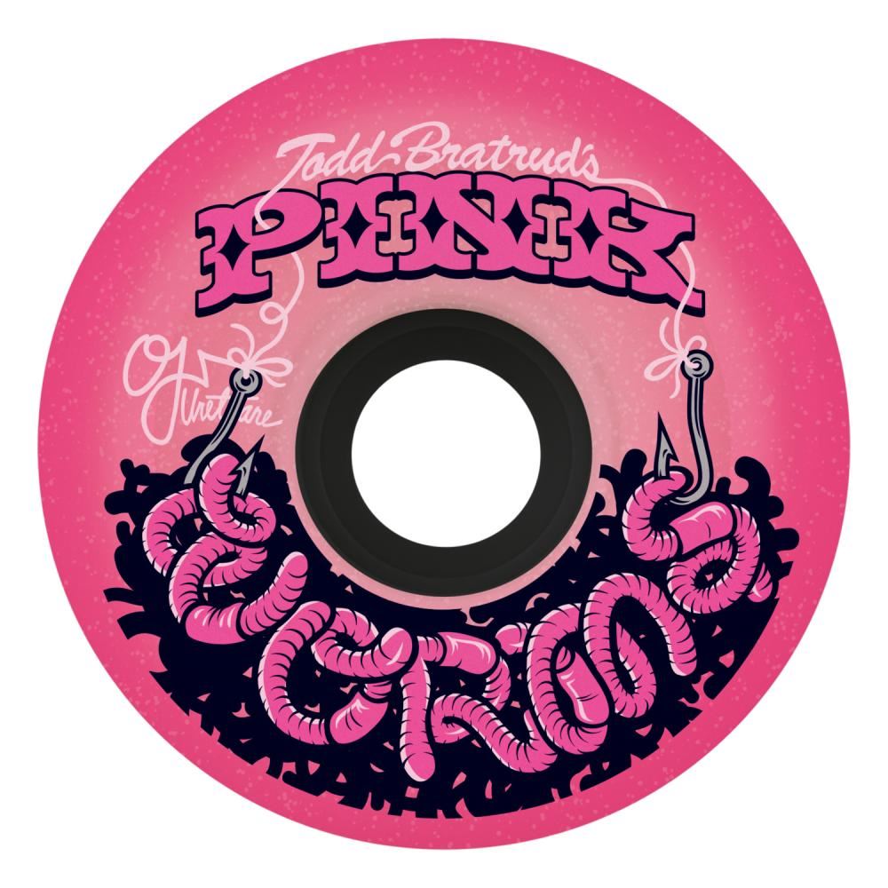 OJ Skateboard Wheels Pink Worms Super Juice 78a - Pink - Skatewarehouse.co.uk