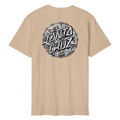 Santa Cruz T-Shirt Abyss Dot T-Shirt - Sandstone - Skatewarehouse.co.uk
