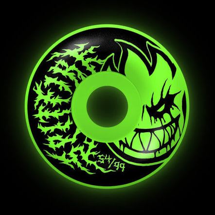 Spitfire F4 99Du Deathmask II Bighead Radial Full (Glow) Skateboard Wheels - 54mm