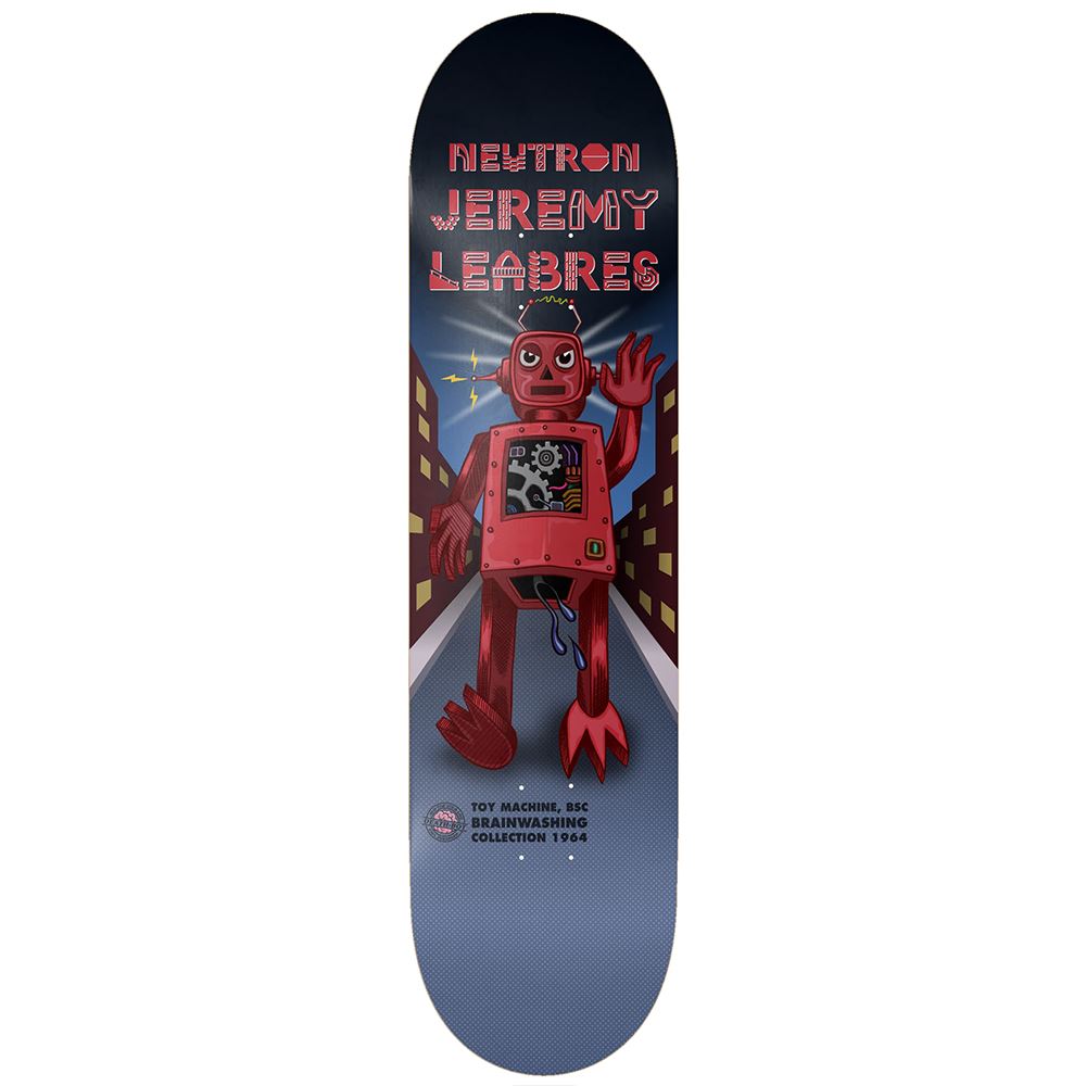 Toy Machine Jeremy Leabres Robot Skateboard Deck - 8.38" - Skatewarehouse.co.uk