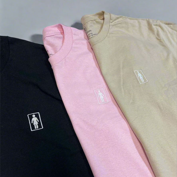Girl Embroidered OG Tee Sand - Skatewarehouse.co.uk