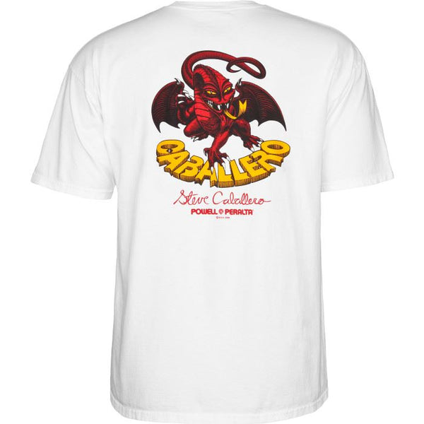 Powell Peralta Steve Caballero Classic Dragon II Tee White