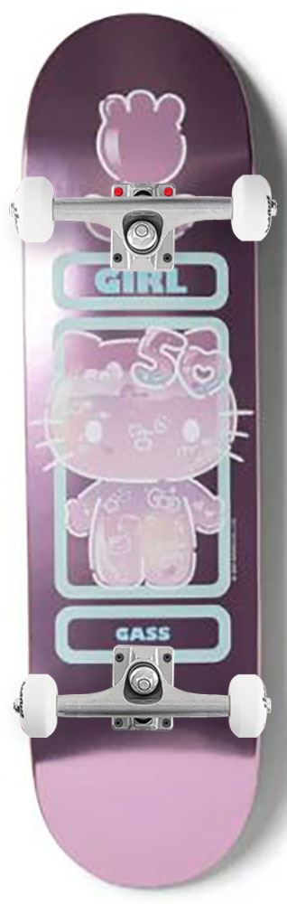 Girl x Hello Kitty Skateboard 50th Anniversary Griffin Gass x Venom Custom Complete Skateboard - 8.125