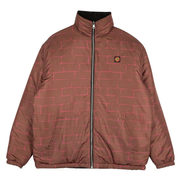 Santa Cruz Jacket Mimic Reversible - Black / Brick - Skatewarehouse.co.uk