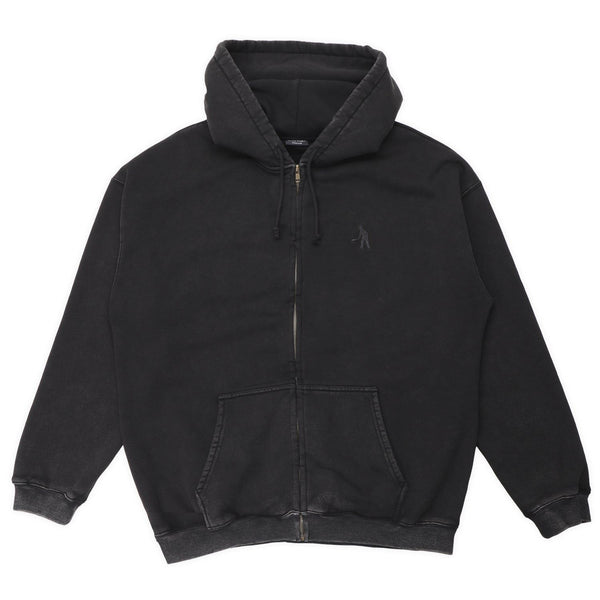Pass~Port Solid Workers Zip Hood (Washed Black) - L