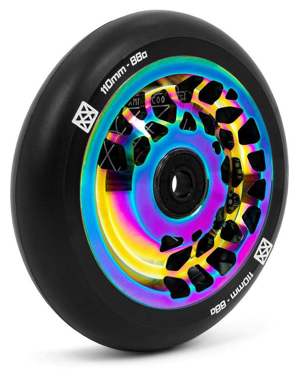 Slamm Neochrome 110mm Split Core Wheels - Pair - Neochrome - Skatewarehouse.co.uk