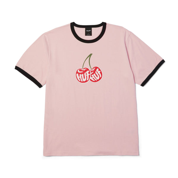 HUF Cherries Ringer Tee (Dusty Pink)