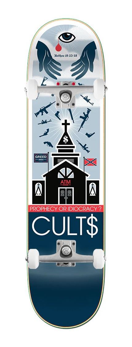 StrangeLove 'Cults' x 31.6 (WB: 14.0 ) - Artwork by Don Pendleton x Venom Custom Complete Skateboard - 8