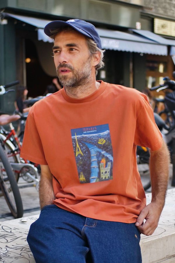 Magenta Airline Tee Orange