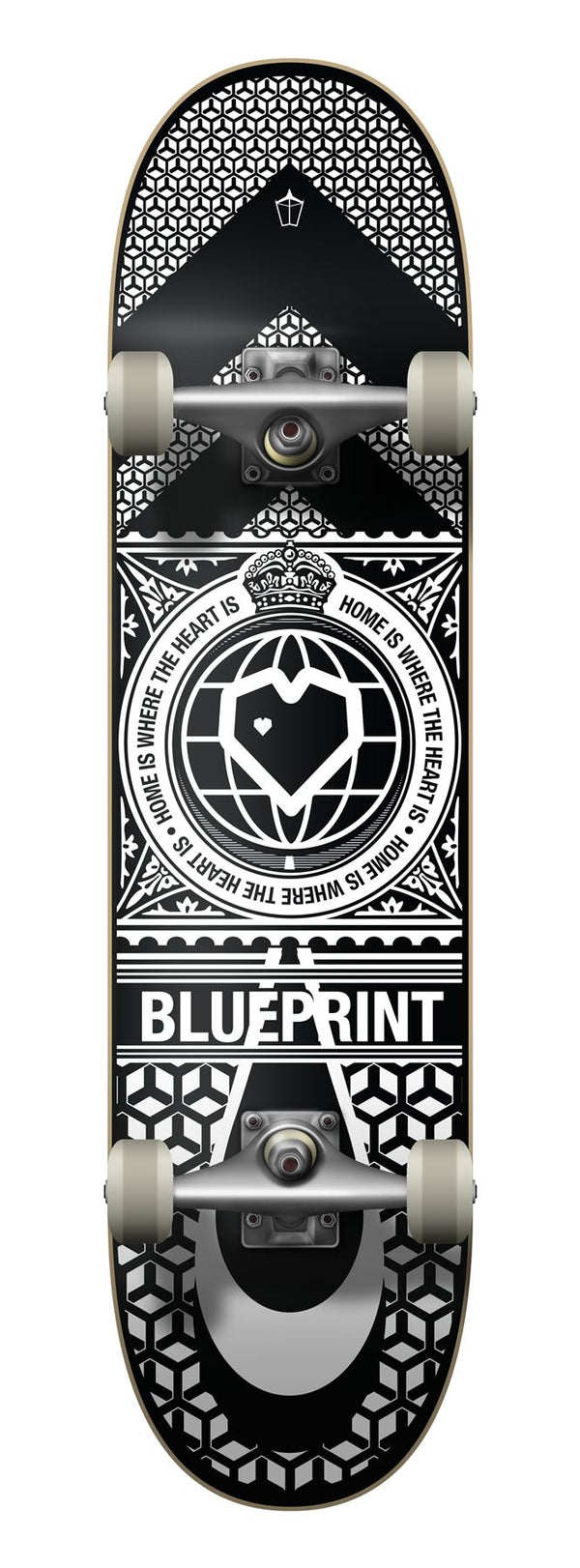 Blueprint Home Heart Black / White Complete Skateboard - 8.0