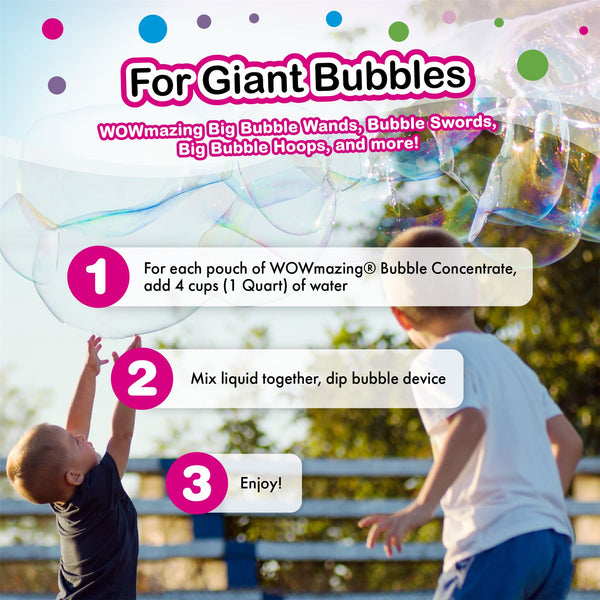 WOWMAZING Giant Bubble Concentrate Refill Kit Toy