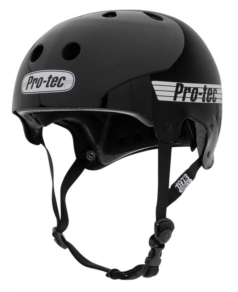 Pro-Tec Helmet Old School Cert - Gloss Black - Skatewarehouse.co.uk